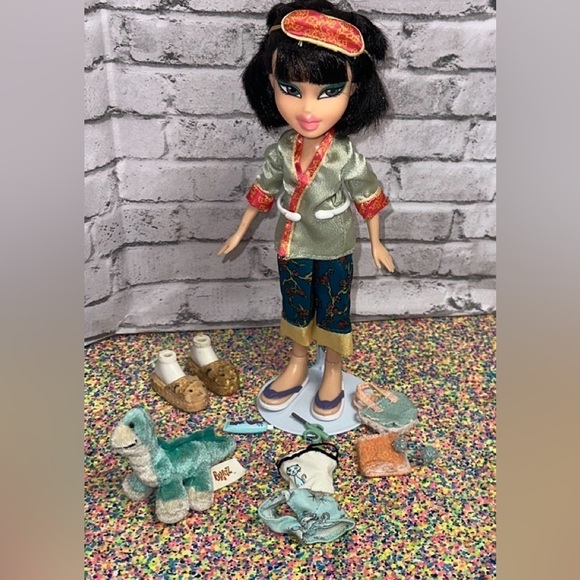 Bratz Slumber Party Jade Fashion Doll 2002 Original Sleepover Pajamas - Picture 1 of 15